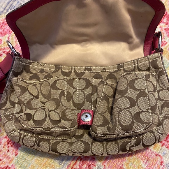 Coach Handbag with Pink Details - Picture 2 of 4
